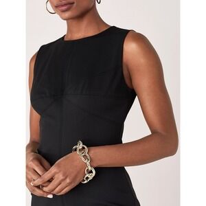 NWT Diane‎ von Furstenberg DVF Elio Bust Seamed Stretch Cotton Sheath Dress 2 0